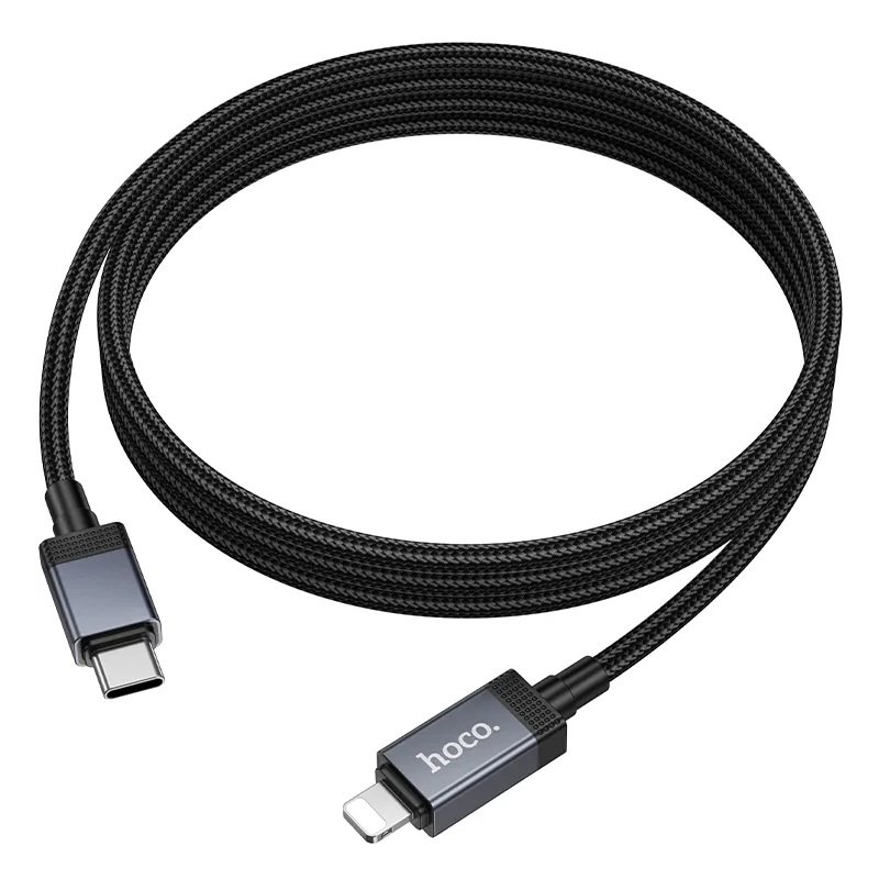 USB-C til Lightning Data- og Ladekabel HOCO X118 Display, 27W, 1m, Svart