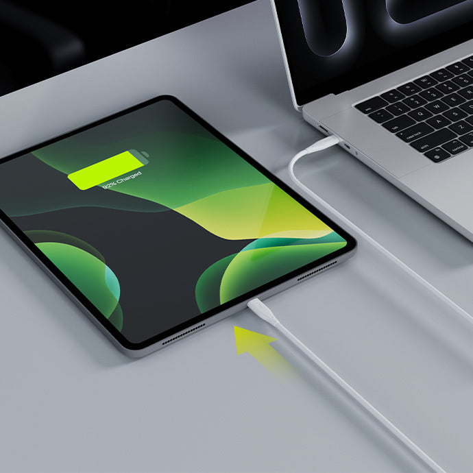 USB-C Data- og Ladekabel - USB-C Allity. AUC-02, 100W, 2m, Hvit