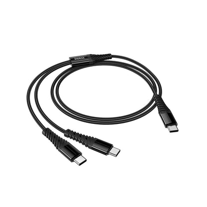 USB-C Ladekabel - 2 x USB-C HOCO X123, 10W, 1m, Svart