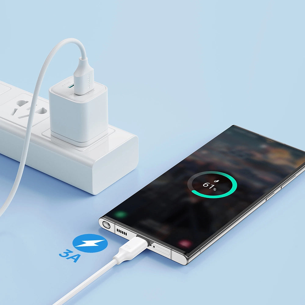 USB-A - USB-C data- og ladekabel Joyroom S-A9, 20W, 2m, Hvit