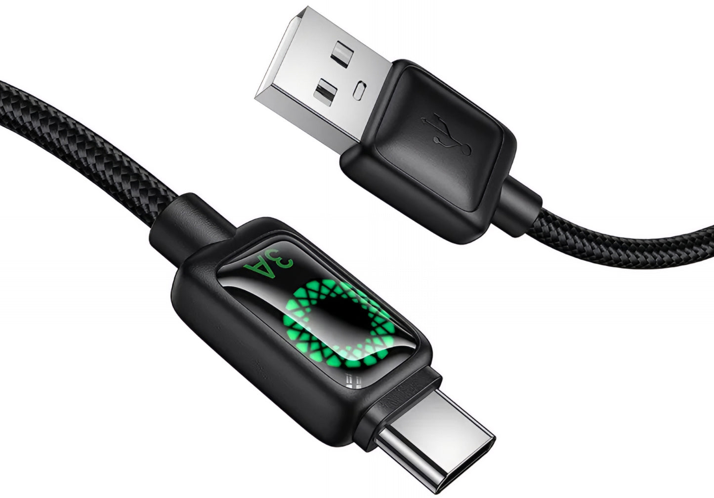 USB-A til USB-C data- og ladekabel HOCO U146, 36W, 1.2m, Svart