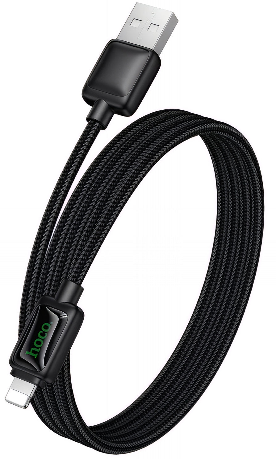 USB-A - Lightning Data- og Ladekabel HOCO U146, 12W, 1.2m, Svart
