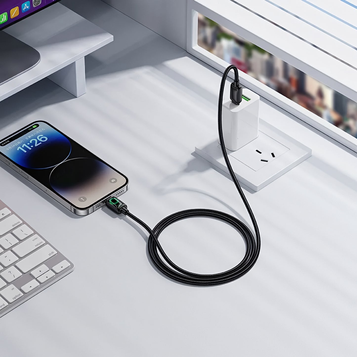 USB-C til Lightning-lade- og datakabel HOCO U146, 30W, 1.2m, Svart