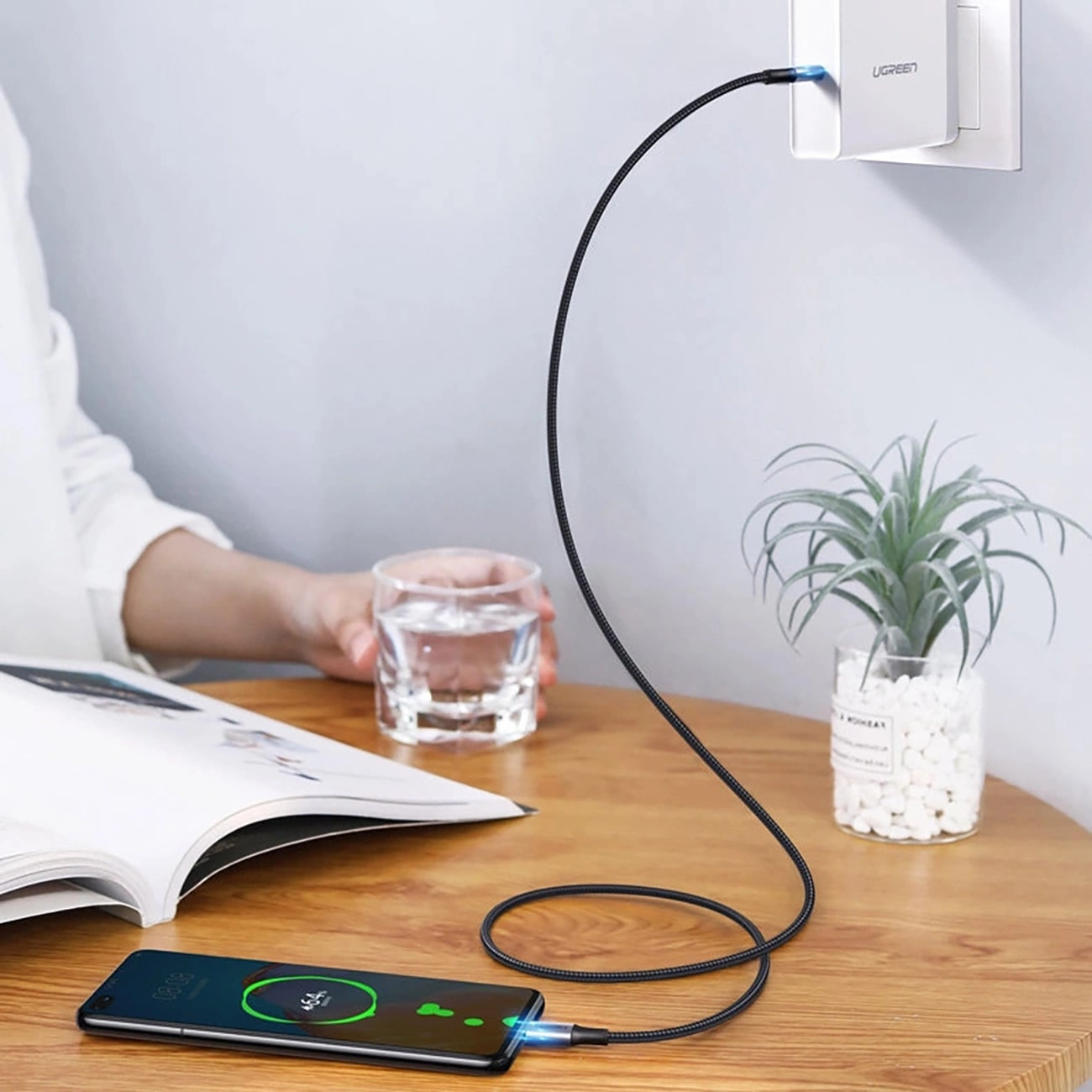 USB-C til USB-C data- og ladekabel UGREEN US316, 100W, 3m, Grå