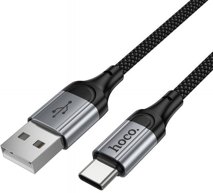 USB-A - USB-C Data- og Ladekabel HOCO X121, 18W, 1.5m, Svart