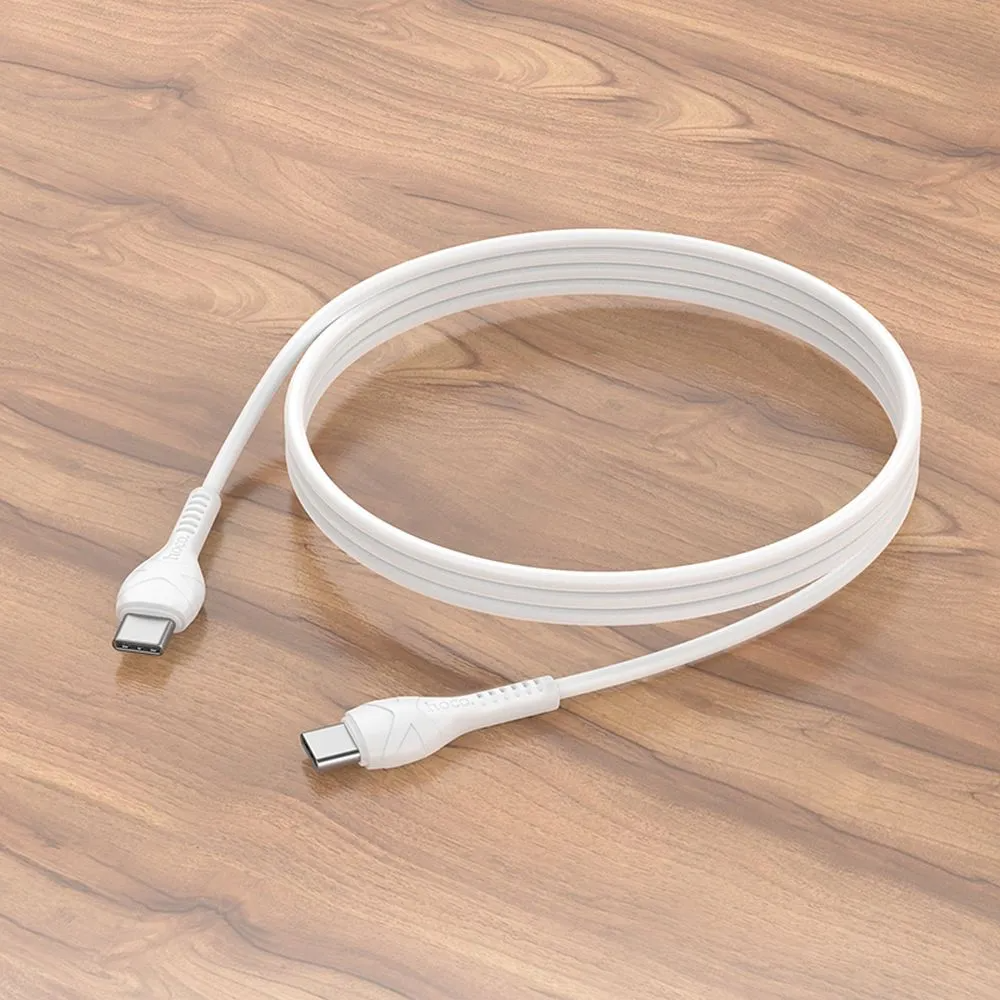 Data- og ladekabel USB-C - USB-C HOCO X37, 60W, 1m, Hvit