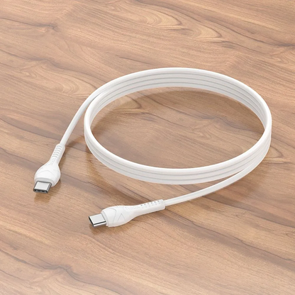 Data- og ladekabel USB-C - USB-C HOCO X37, 60W, 1m, Hvit