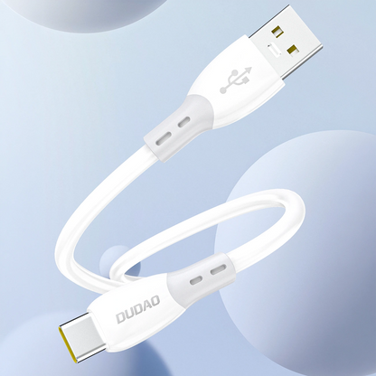 USB-A til USB-C data- og ladekabel Dudao L25ST, 100W, 1m, Hvit