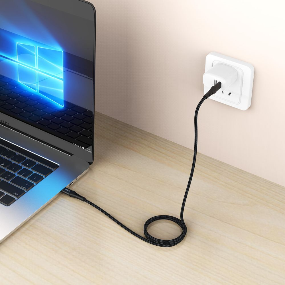 USB-C Data- og ladekabel - USB-C Tech-Protect UB11T Ultraboost, 240W, 1m, Svart