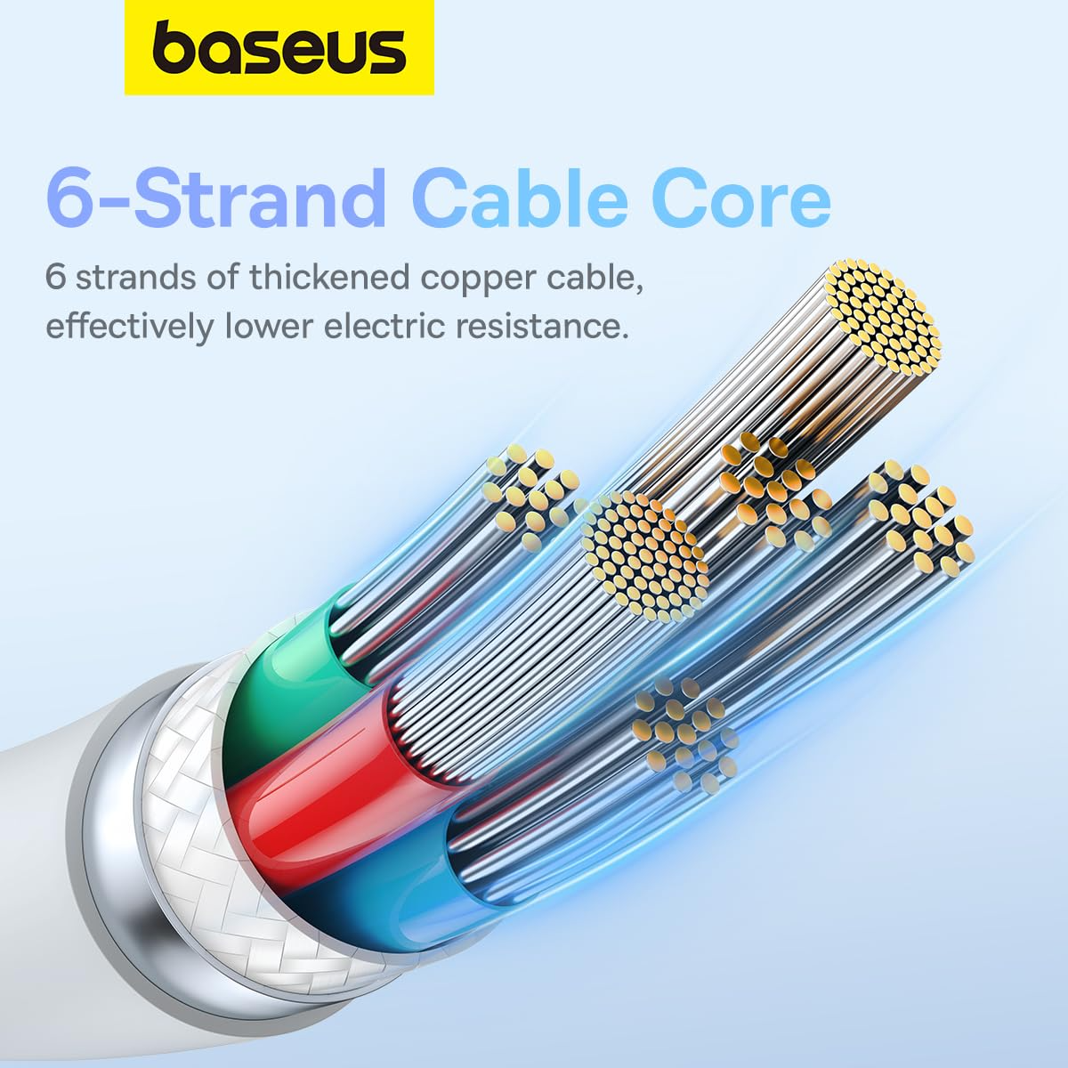 USB-C Data- og Ladekabel - USB-C Baseus Pudding, 100W, 1.2m, Hvit P10355702221-00