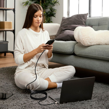 USB-C data- og ladekabel - USB-C Tech-Protect Ultraboost EVO, 100W, 1m, Sølv