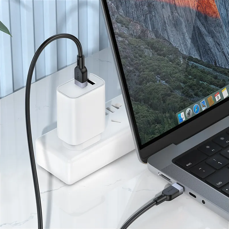 USB-C Data- og ladekabel - USB-C HOCO X109, 60W, 3m, Svart