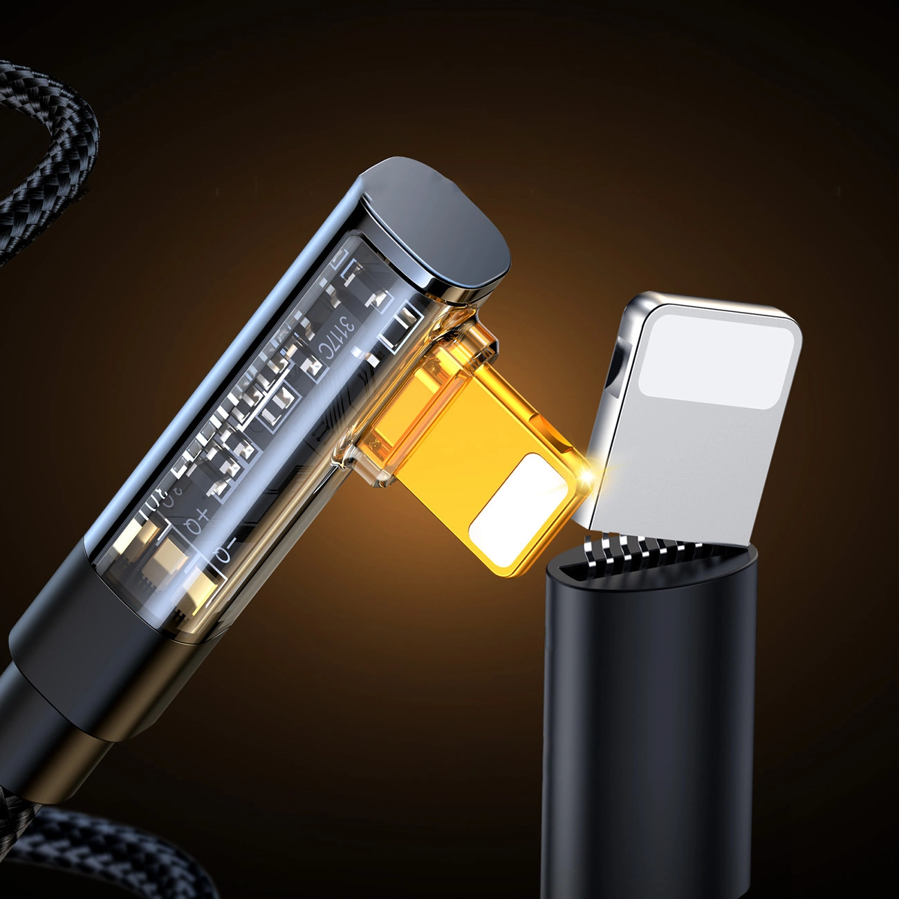 USB-A til Lightning data- og ladekabel Joyroom S-UL012A6 vinklet, 18W, 1,2m, svart