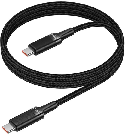 USB-C Data- og ladekabel - USB-C HOCO U153 Extreme, 100W, 1,2m, Svart
