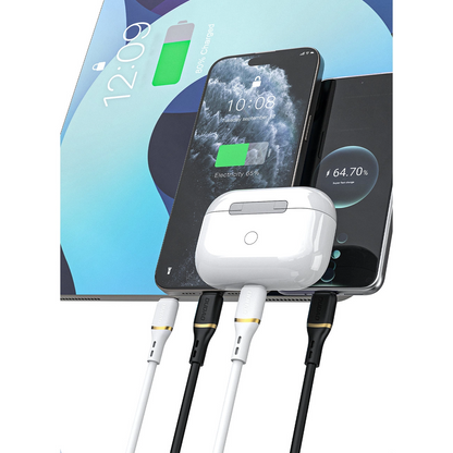 USB-C Data- og ladekabel - USB-C Dudao L25C, 30W, 1m, Hvit