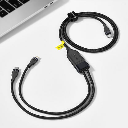 USB-C - Lightning / USB-C Baseus Flash Series 2in1, 100W, 1.2m, Svart CA1T2-F01