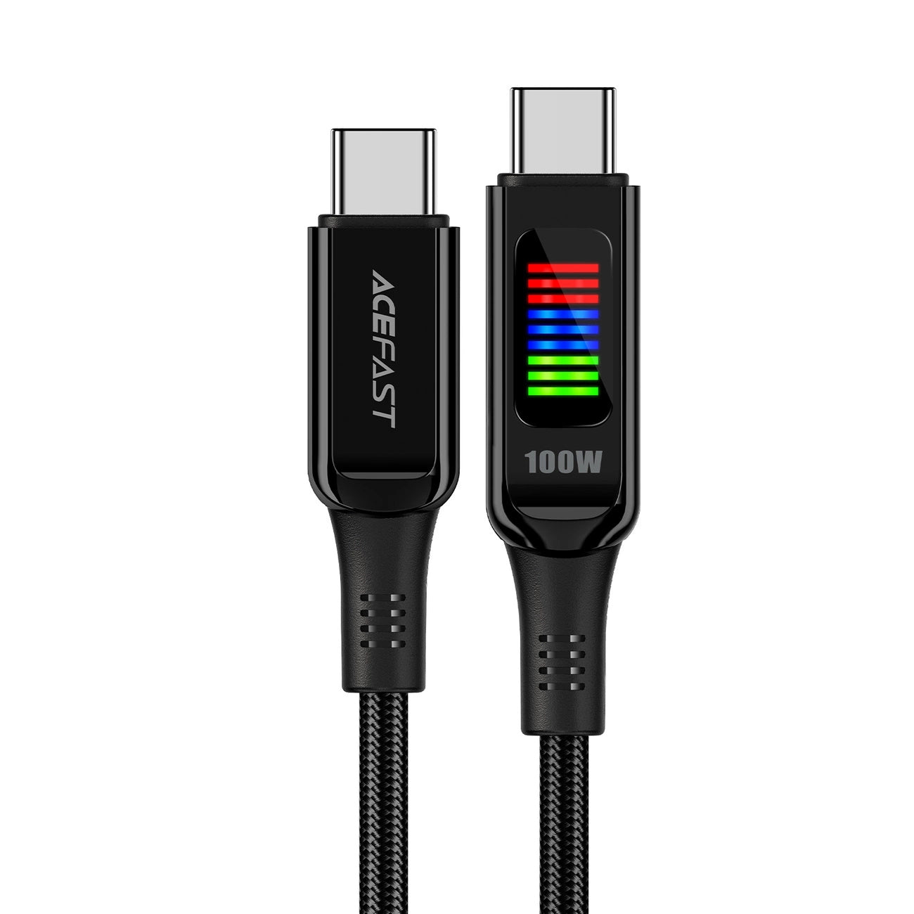 USB-C data- og ladekabel - USB-C Acefast C7-03, 100W, 1.2m, Svart
