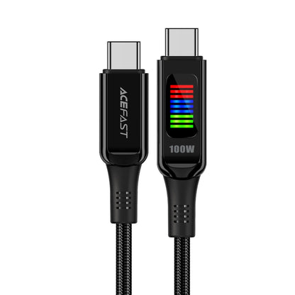USB-C data- og ladekabel - USB-C Acefast C7-03, 100W, 1.2m, Svart
