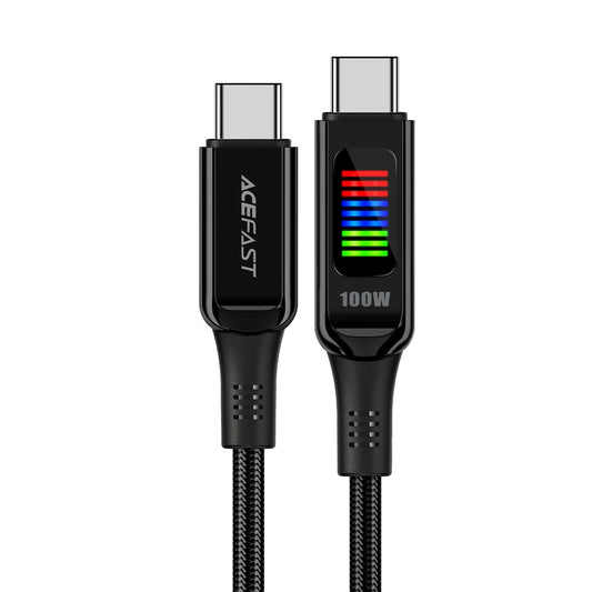 USB-C data- og ladekabel - USB-C Acefast C7-03, 100W, 1.2m, Svart
