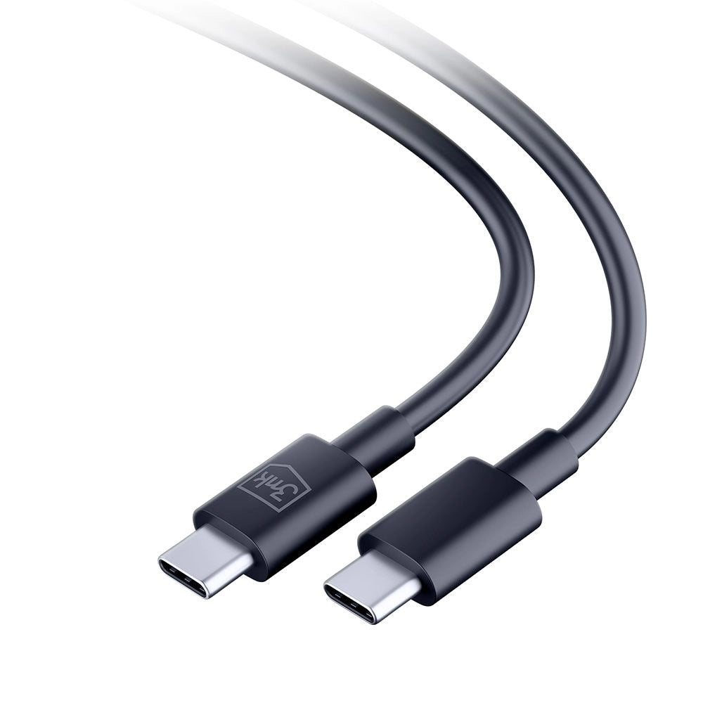 USB-C data- og ladekabel - USB-C 3MK Hyper, 100W, 1.2m, Svart