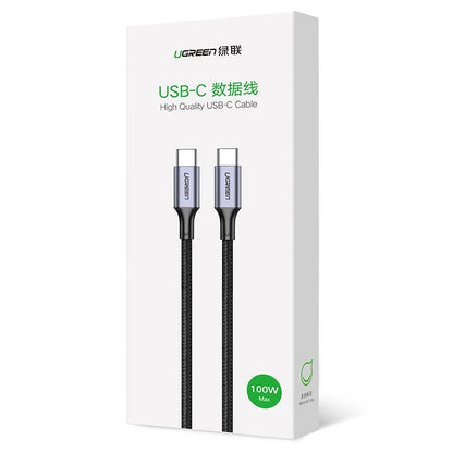 USB-C til USB-C data- og ladekabel UGREEN US316, 100W, 1.5m, Grå