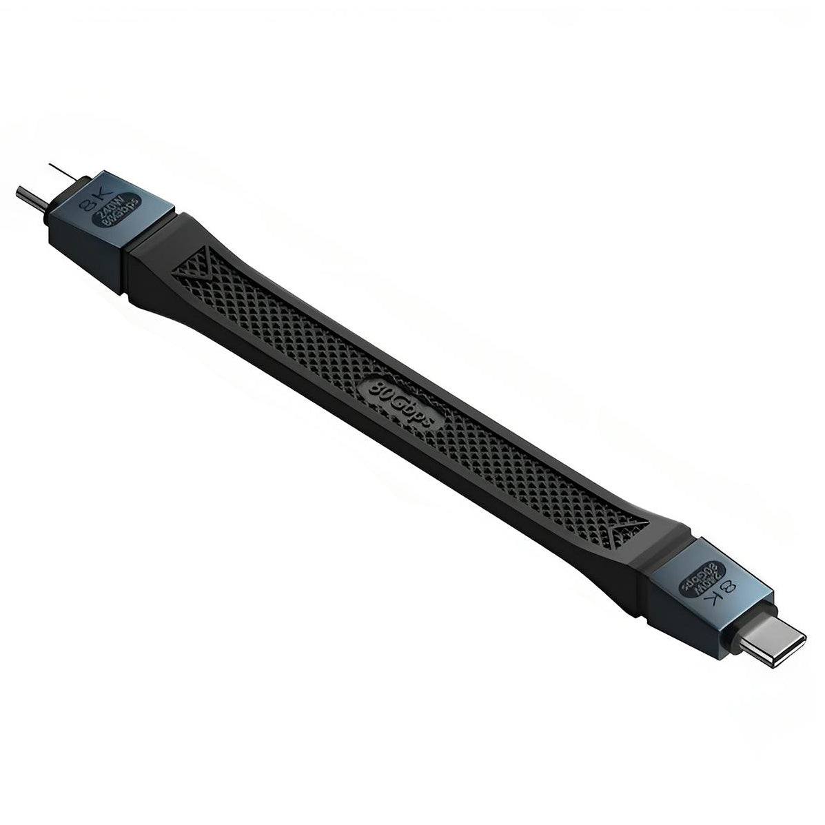 USB-C til USB-C OEM data- og ladekabel 8K Video, 240W, 0.13m, Svart