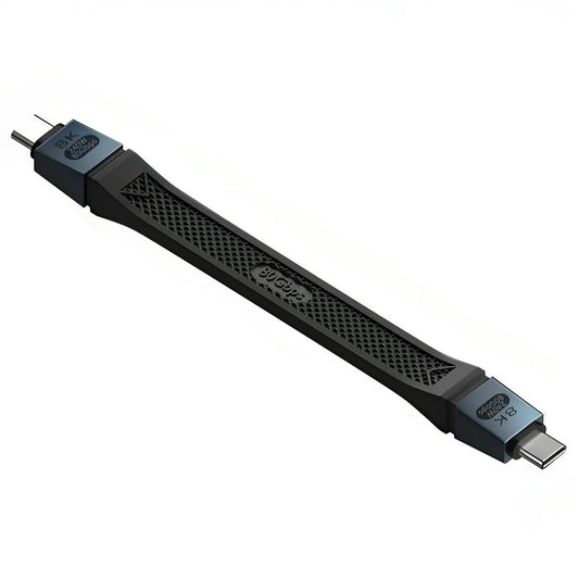 USB-C til USB-C OEM data- og ladekabel 8K Video, 240W, 0.13m, Svart