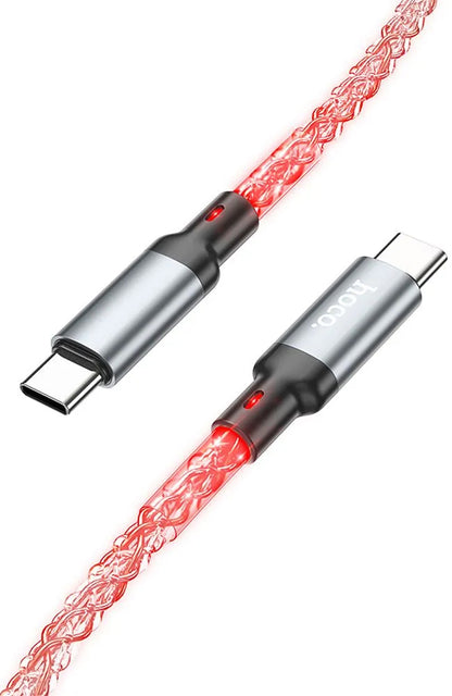 USB-C til USB-C Data- og Ladekabel HOCO U112, 60W, 1m, Grå