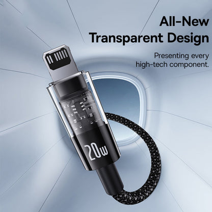 USB-C - Lightning Baseus Gem data- og ladekabel, 20W, 2m, Svart P10373001111-01