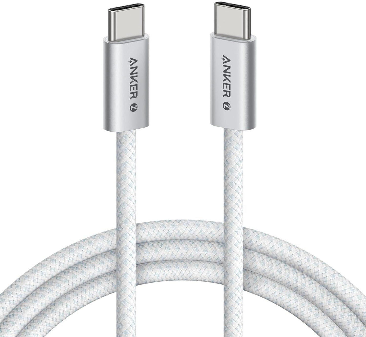 USB-C til USB-C Anker Zolo data- og ladekabel, 240W, 1m, Hvit A8060H21