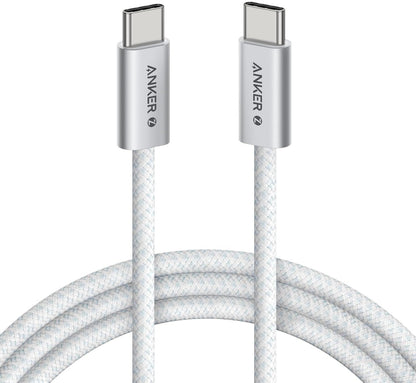 USB-C til USB-C Anker Zolo data- og ladekabel, 240W, 1m, Hvit A8060H21