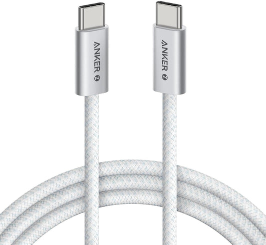 USB-C til USB-C Anker Zolo data- og ladekabel, 240W, 1m, Hvit A8060H21