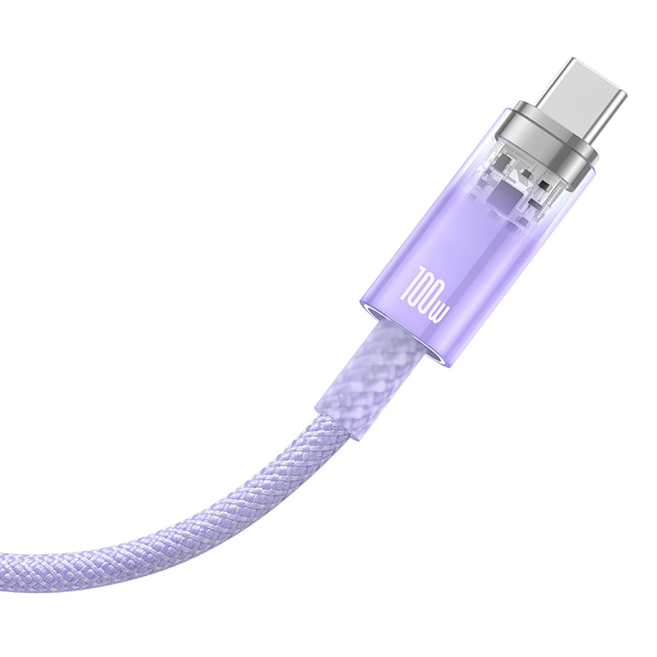 USB-A - USB-C Baseus Explorer data- og ladekabel, 100W, 1m, Lilla CATS010405