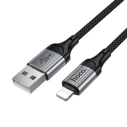 USB-A - Lightning HOCO X121 data- og ladekabel, 27W, 1.5m, Svart