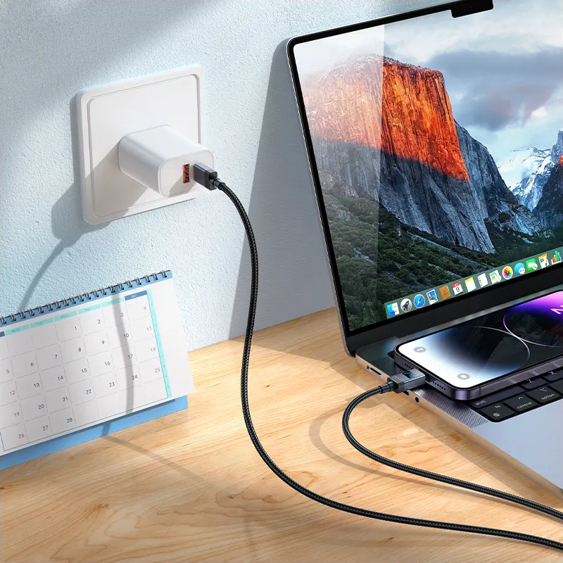 USB-C til Lightning Data- og Ladekabel HOCO X118 Display, 27W, 1m, Svart