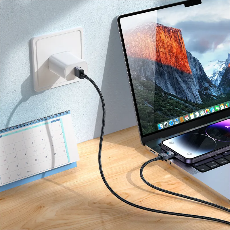 USB-A - Lightning Lade- og Datakabel HOCO X118 Display, 12W, 1m, Svart