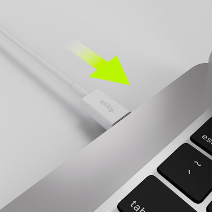 USB-C til USB-C data- og ladekabel Allity. AUC-03, 100W, 1m, Hvit