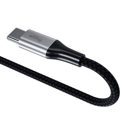 USB-C til USB-C data- og ladekabel Allity. AUC-01, 100W, 2m, Svart