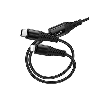 USB-C - Lightning / USB-C Ladekabel HOCO X123, 10W, 1m, Svart