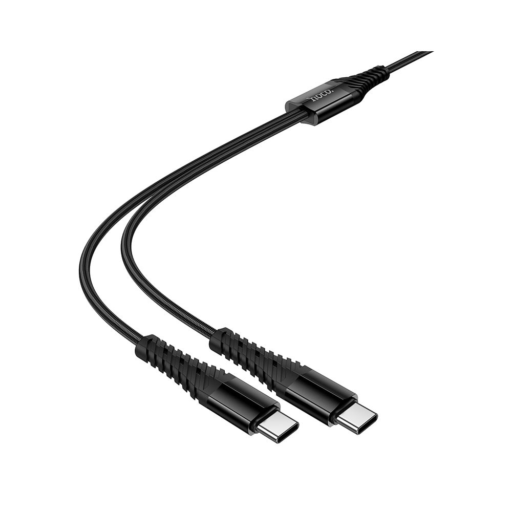USB-C Ladekabel - 2 x USB-C HOCO X123, 10W, 1m, Svart