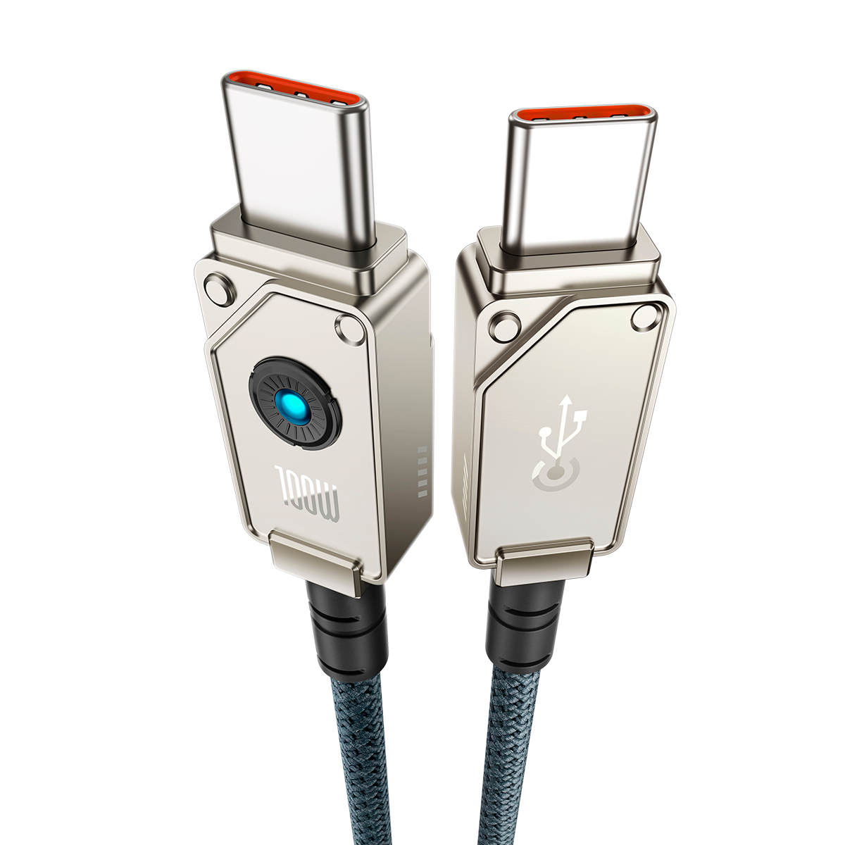 USB-C til USB-C Baseus Unbreakable data- og ladekabel, 100W, 2m, Hvit P10355800221-01