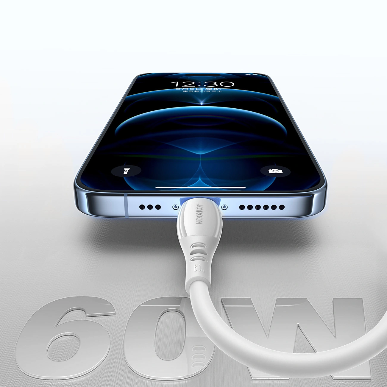 USB-C til USB-C data- og ladekabel Joyroom S-A59 Vibrant, 60W, 1.2m, Hvit