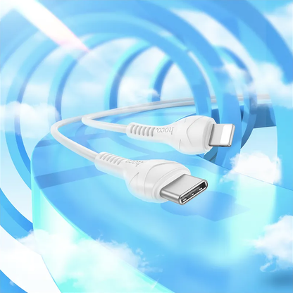 USB-C - Lightning Data- og Ladekabel HOCO X37, 27W, 1m, Hvit