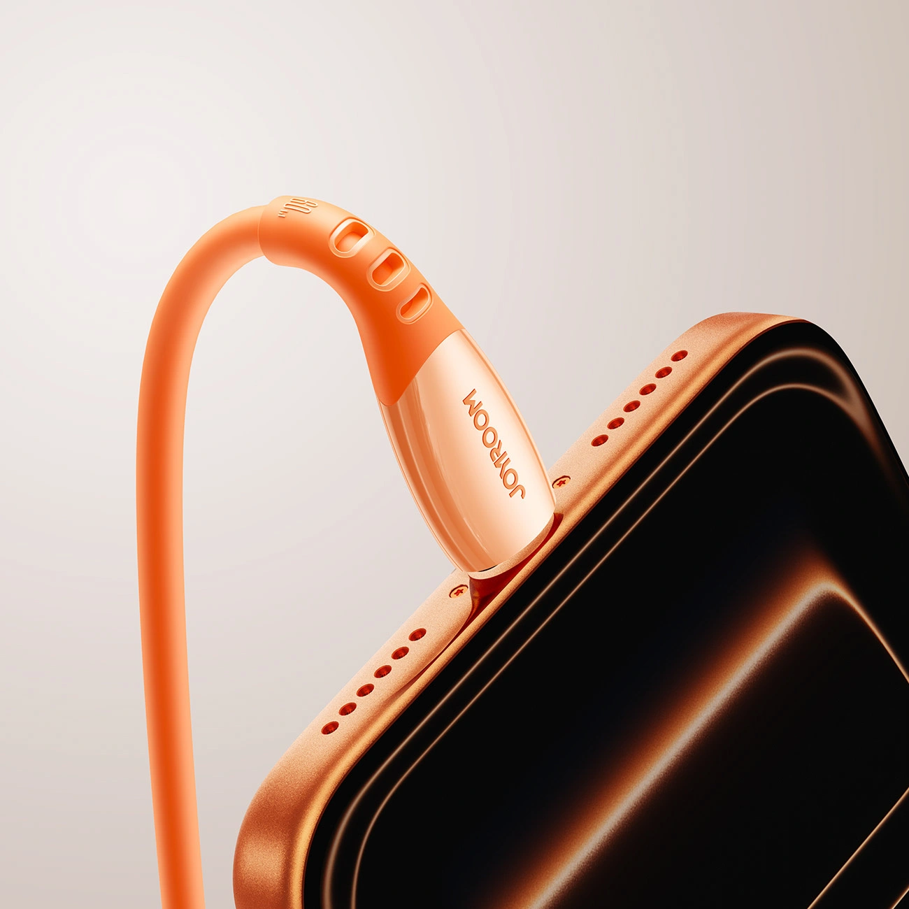 USB-C til USB-C data- og ladekabel Joyroom S-A59 Vibrant, 60W, 1.2m, Oransje