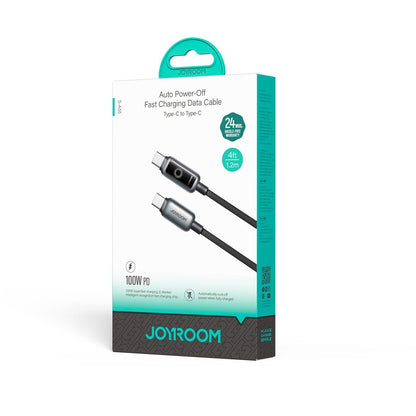 USB-C til USB-C data- og ladekabel Joyroom S-A55 StarFlight Display, 100W, 1.2m, Svart