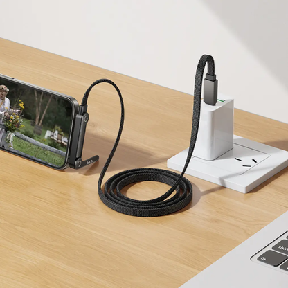USB-C Data- og ladekabel - USB-C HOCO U150 Exquisite, 60W, 1,2m, Svart
