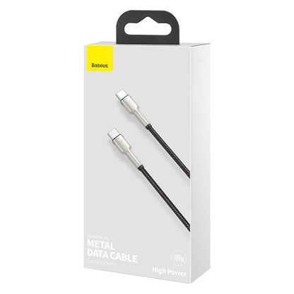 USB-C til USB-C Baseus Cafule data- og ladekabel, 100W, 2m, Svart CATJK-D01
