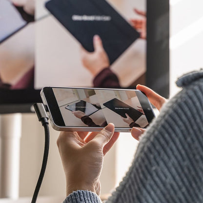 USB-C data- og ladekabel - USB-C Ringke 2X2 Angled, 240W, 1m, Svart