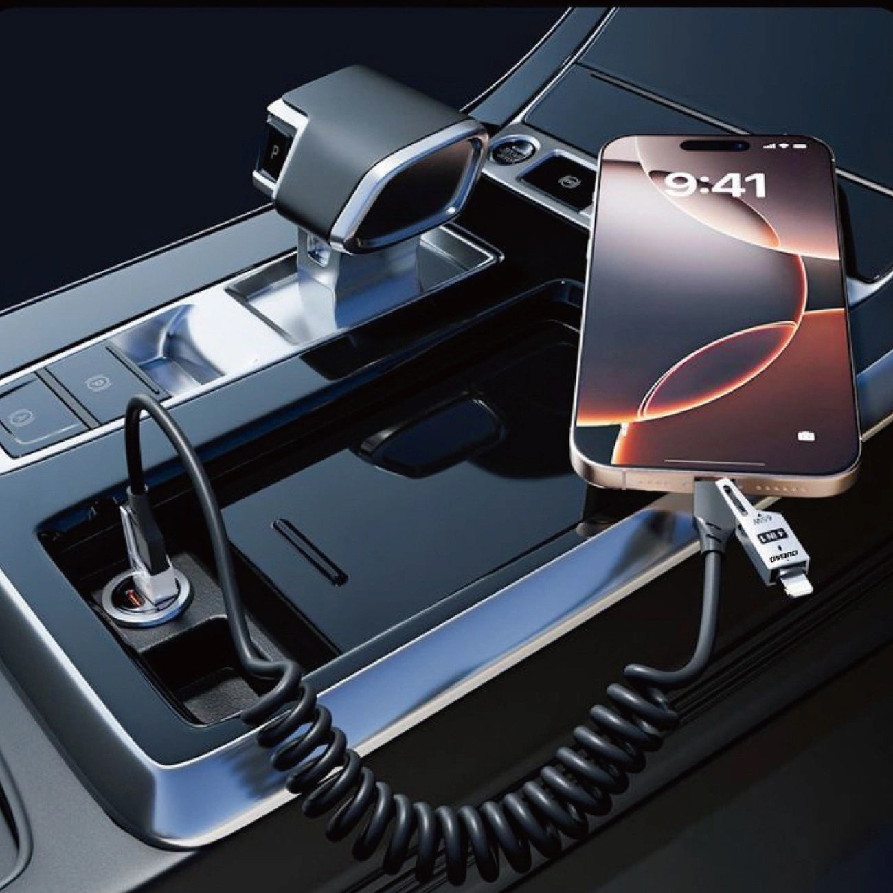 Data- og ladekabel USB-A / USB-C - Lightning / USB-C Dudao L20 Pro, 65W, 1.5m, Svart