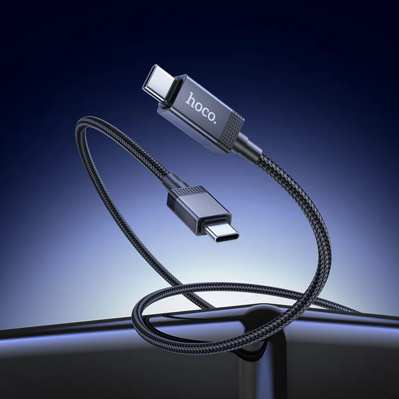 USB-C til USB-C data- og ladekabel HOCO X118 Display, 60W, 1m, Svart
